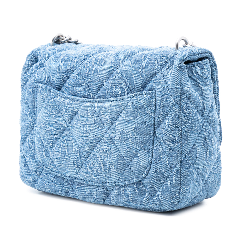 Pre-Loved Chanel Mini Quilted Denim Camellia Sweetheart Flap - Picture 2 of 7
